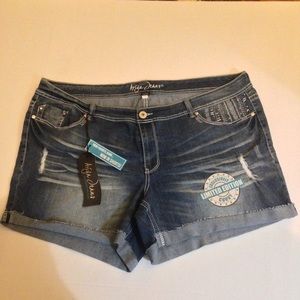 Distressed Jean Shorts