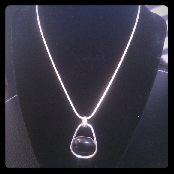Black stone necklace