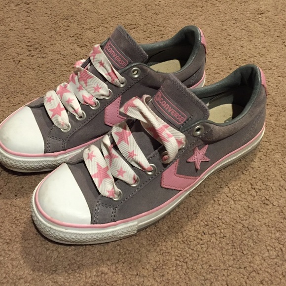 Converse Shoes - Grey and Pink converse
