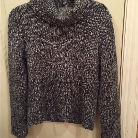 Knit blueish grey turtleneck Calvin Klein sweater