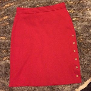 Red skirt w/ side gold buttons