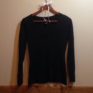New York & Company Black Cable Knit Sweater