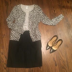 grey leopard cardigan