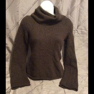 Cozy Chocolate Wool EXPRESS Turtleneck Sweater - S