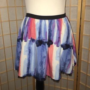 Multi-color A-line mini skirt