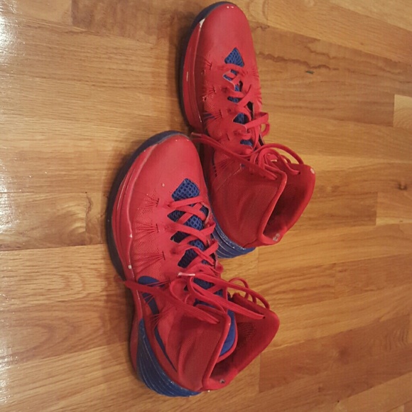 Customized Red and Blue 2013 Hyperdunks