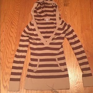 Striped hooded dress