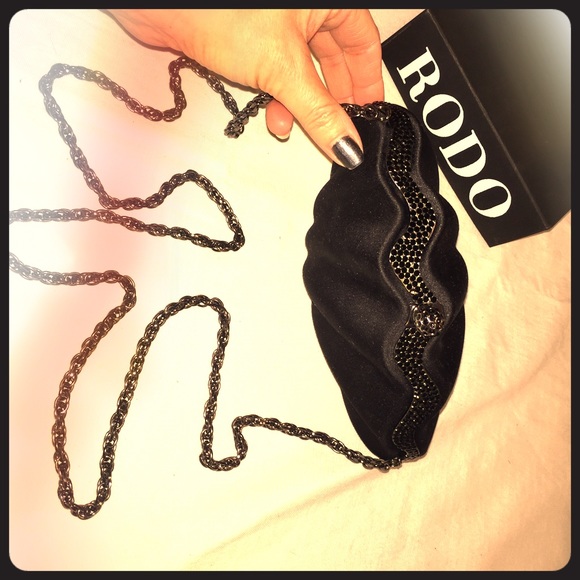 Rodo clamshell evening bag