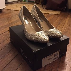 INC sparkle heels