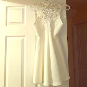 White laced dress