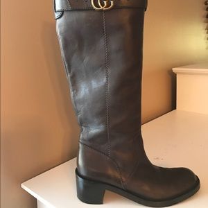 Gucci leather riding boots