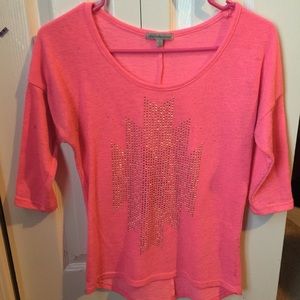Charlotte Russe pink mid sleeve shirt.