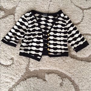 Patterned Cropped Cardigan