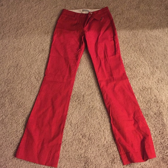 Gap red dress pants, modern boot, size 4L