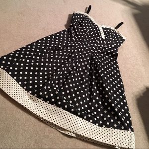 Black and White Polka Dot Dress**