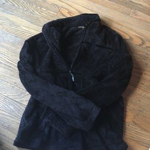 Athleta Fuzzy Black Jacket