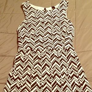 Francesca's black and white dress.