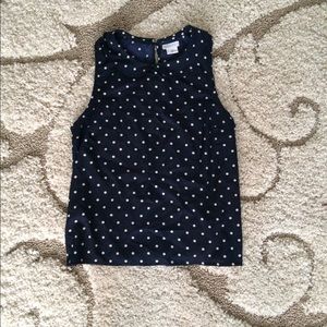 Polka Dot Collared Top