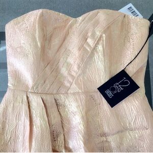 Kimchi Blue Blush&Gold Strapless Dress NWT