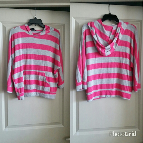 Pink and Gray Hoodie