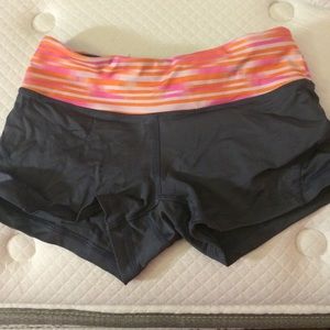 Gray forever 21 spandex with a pink waistband