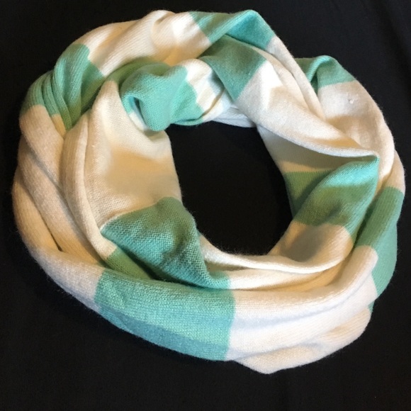 White and blue scarf