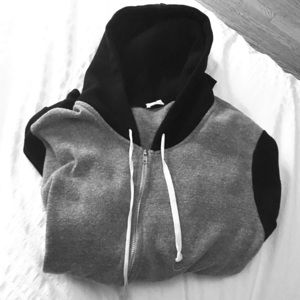 Brandy Melville-Gray and Black Hoodie