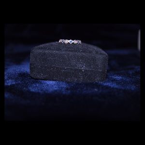 Sapphire and white diamond ring