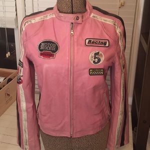 Pink motorcycle jacket