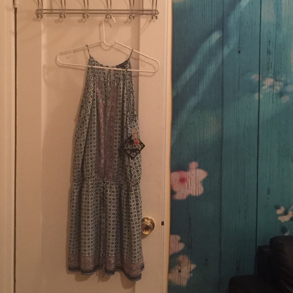 Blue printed dress no-sleeve dress, never worn