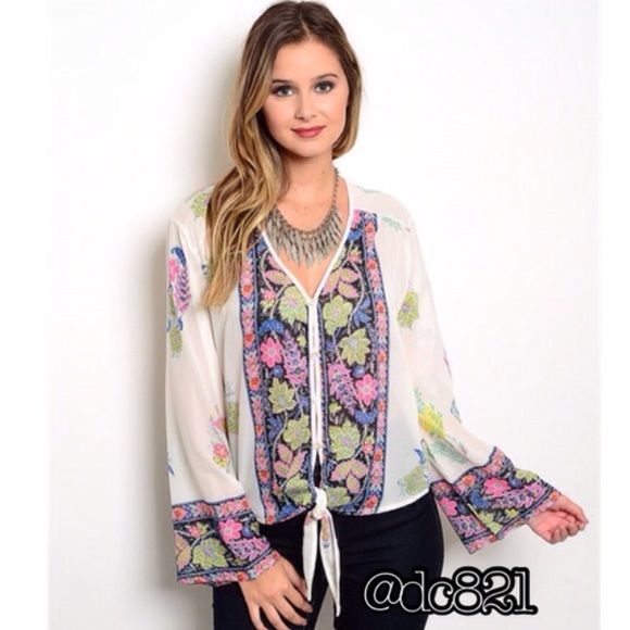 Tops - Boho Bell Sleeve Blouse