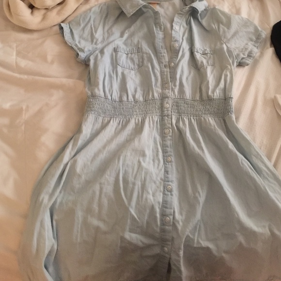 Jean button down dress