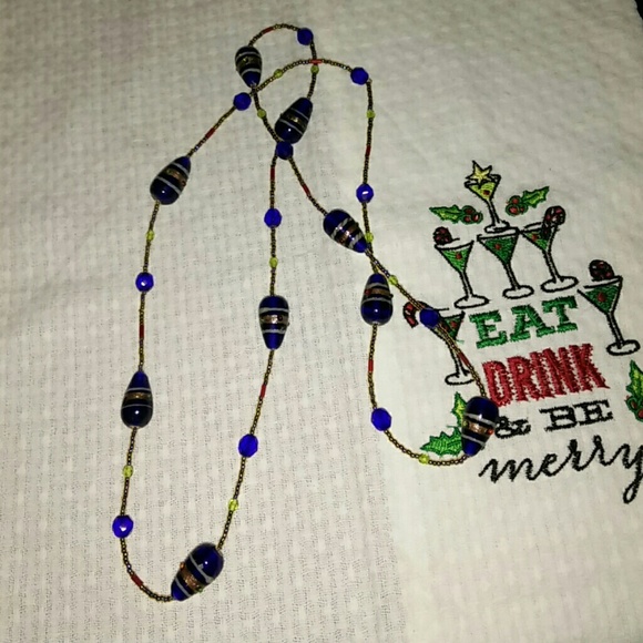 1920s Gorgeous Art Deco Necklace w/ Glass Beads