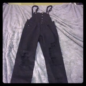 Tripp Nyc ripped overalls