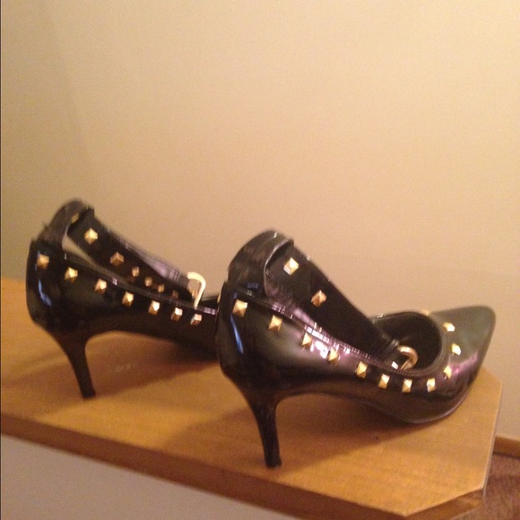 Studded Black Patent Shoes