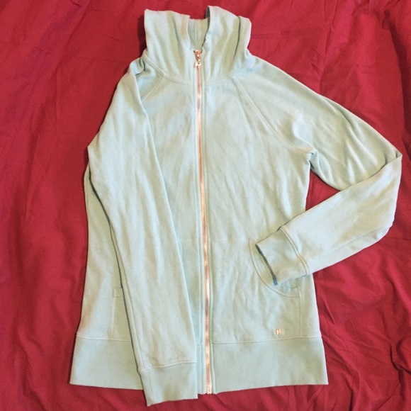 Light blue Victoria's Secret zip-up ANGEL hoody
