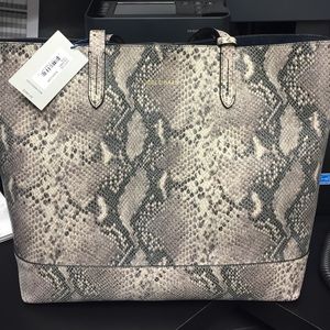Cole Haan snake skin tote.