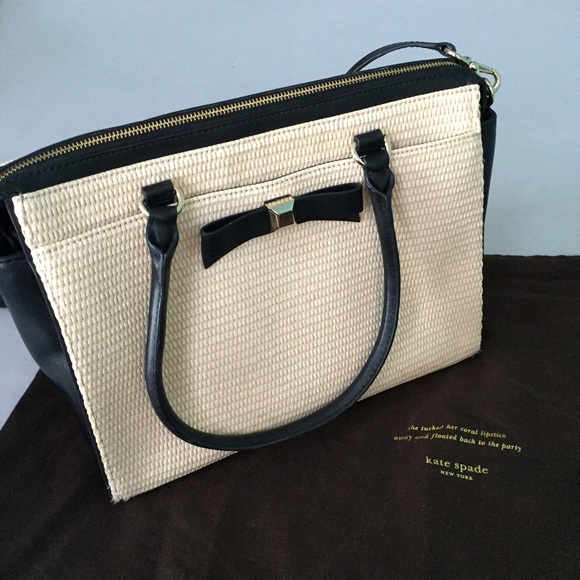 SOLD Kate Spade Holly Street Straw Large Crossbody - Picture 2 of 4