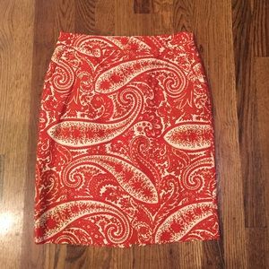 Paisley pencil skirt from J Crew/ great condition