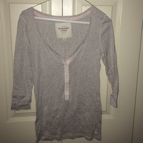 🎀3/4 Sleeve Tee Gray and Pink