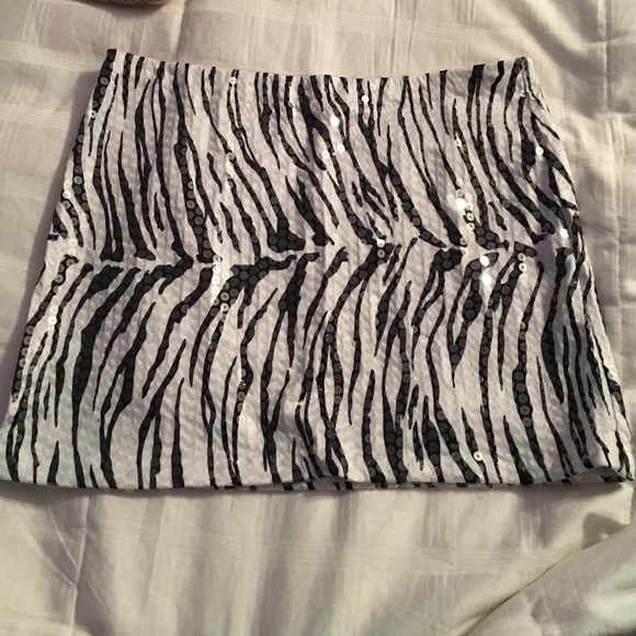 Sequin Zebra Skirt