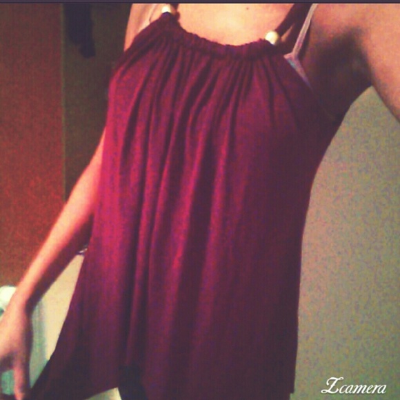 CDW deep burgundy formal tank top SIZE S