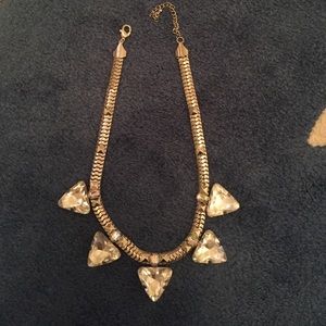 Silver Gem Statement Necklace