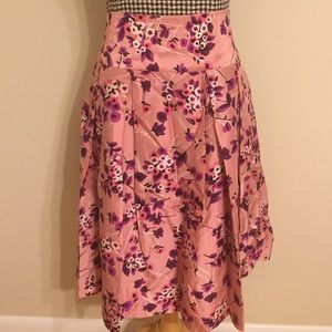 Express Floral Pleated Skirt