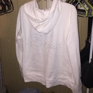 White bride hoodie