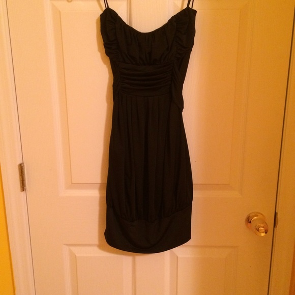 Strapless black nightdress