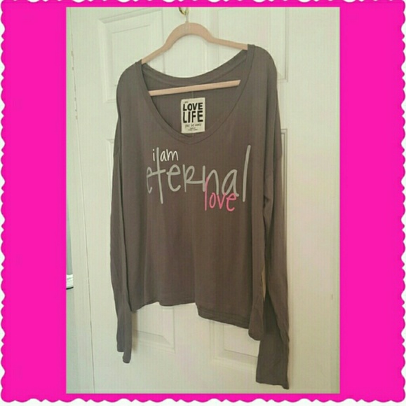 SOLD****Peace Love World "Eternal Love"  Flowy Tee