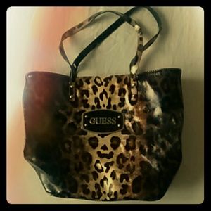 Guess leopard purse