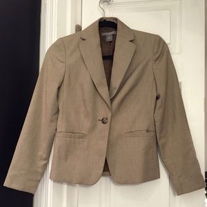 SOLD Ann Taylor Light Brown Tweed Blazer 00 Petite