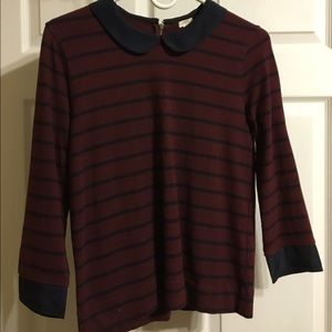 J. Crew Factory Striped Peter Pan Collar
